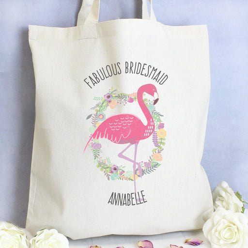 Personalised Flamingo Cotton Tote Bag - Myhappymoments.co.uk
