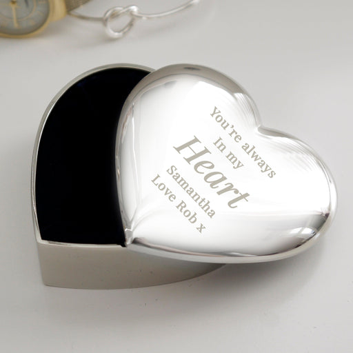 Personalised Free Text Heart Trinket Box