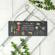 Personalised Garden Printed Hanging Slate Sign