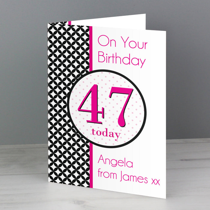 Personalised Harlequin Birthday Card - Pukka Gifts
