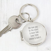 Personalised Photo Locket Keyring - Any Text