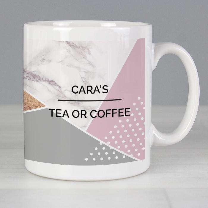 Personalised Geometric Mug - Myhappymoments.co.uk
