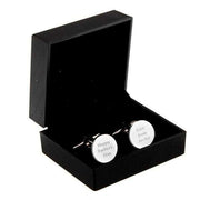 Personalised Any Message Round Cufflinks - Myhappymoments.co.uk
