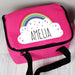 Personalised Rainbow Cloud Pink Lunch Bag