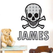 Personalised Skull & Bones Wall Art - Myhappymoments.co.uk