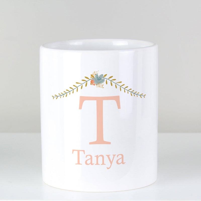 Personalised Floral Bouquet Make Up Brush Holder