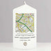 Personalised Present Day Map Compass Pillar Candle - Myhappymoments.co.uk