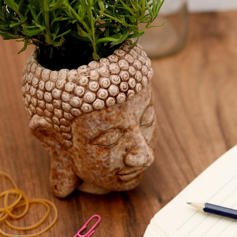 Thai Buddha Planter - Ceramic Indoor Freestanding