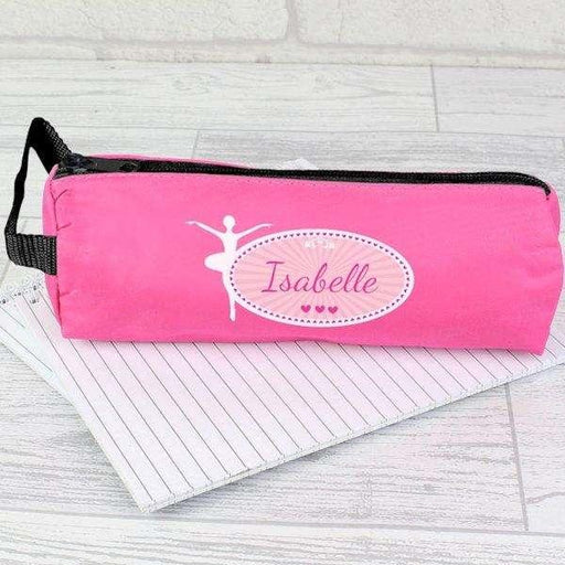 Personalised Ballerina Pink Pencil Case - Myhappymoments.co.uk