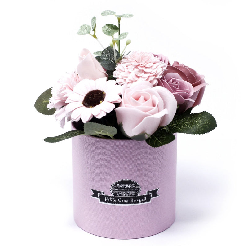 Soap Flower Bouquet Petite Gift Pot - Peaceful Pink