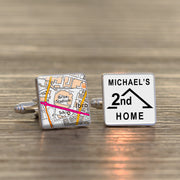 Football Club Stadium Map 2nd HOME Cufflinks