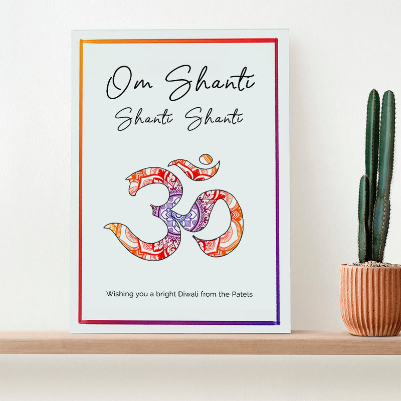 Personalised Diwali Om Mantra Framed Print