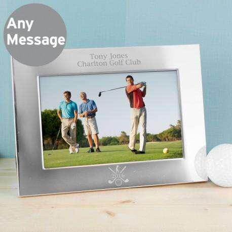 Personalised Silver Golf 6x4 Photo Frame - Landscape - Myhappymoments.co.uk