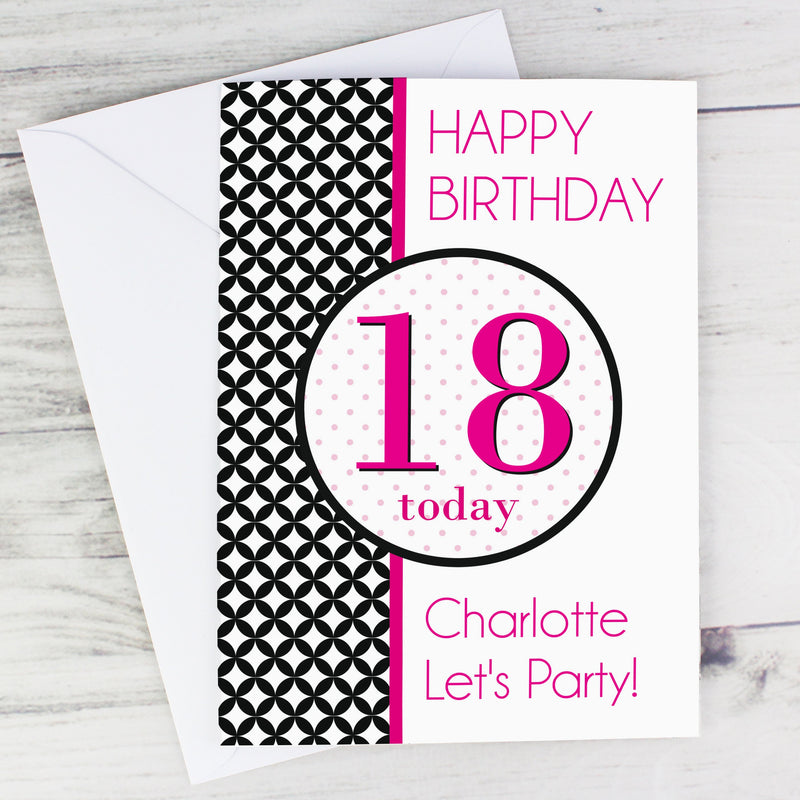 Personalised Harlequin Birthday Card - Pukka Gifts