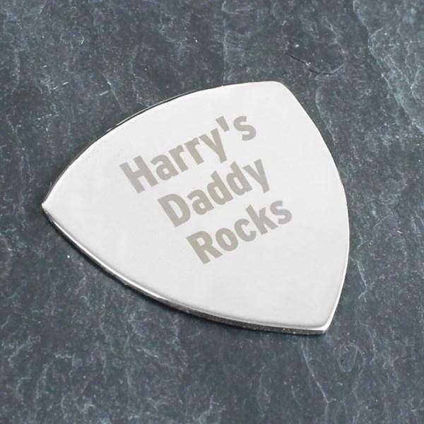 Personalised Silver Plectrum - Myhappymoments.co.uk