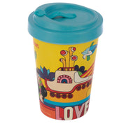 The Beatles Yellow Submarine Reusable Screw Top Bamboo Composite Travel Mug