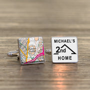 Football Club Stadium Map 2nd HOME Cufflinks