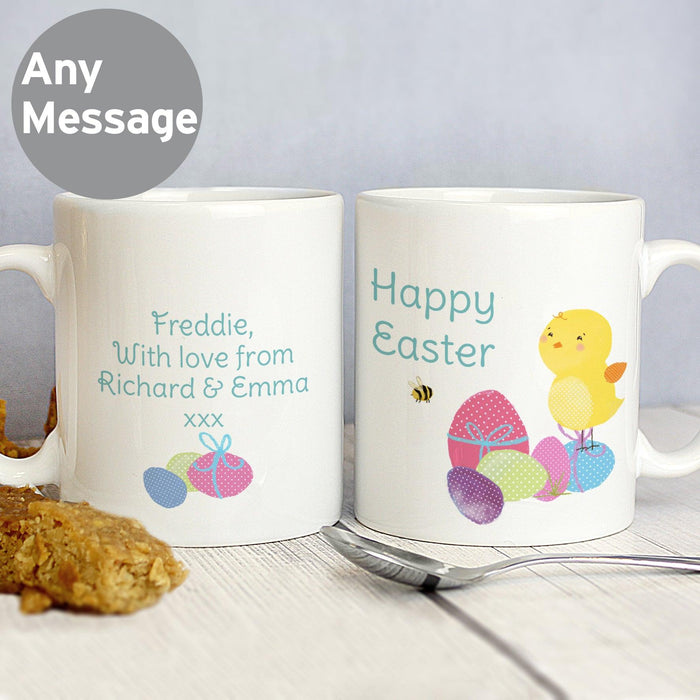Personalised Easter Meadow Chick Mug - Myhappymoments.co.uk