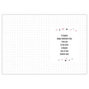Personalised Love You To The Moon & Back Pink Card