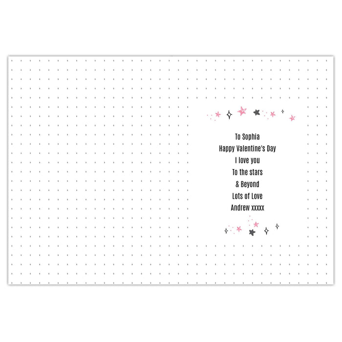 Personalised Love You To The Moon & Back Pink Card