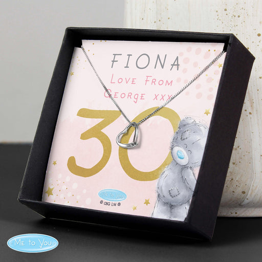 Personalised Me To You Birthday Sentiment Silver Tone Necklace and Box