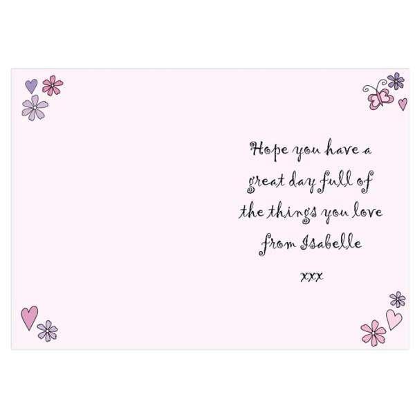 Personalised Flowers & Butterflies Happy Mother's Day Card - Myhappymoments.co.uk