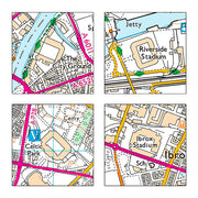 Football Club Stadium Map Mug and Coaster Gift Set