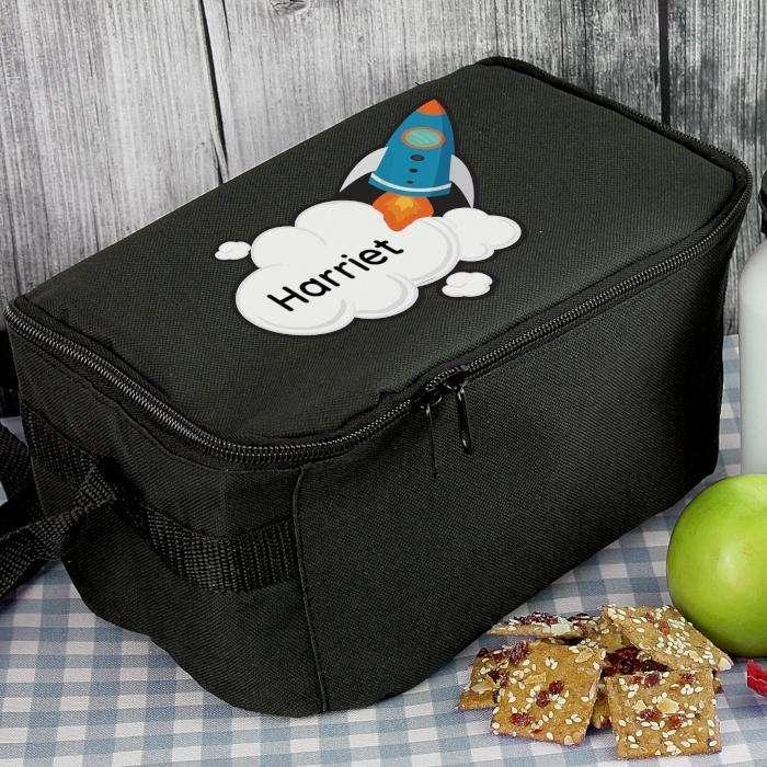 Personalised Kids Rocket Lunch Bag - Myhappymoments.co.uk