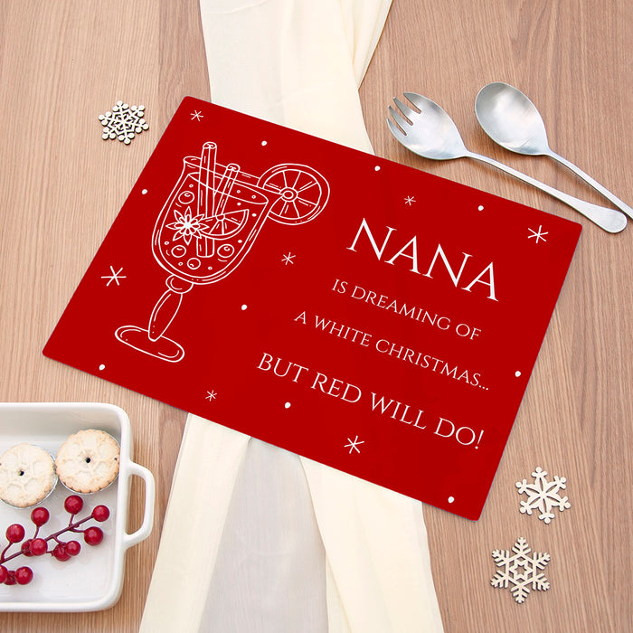 Personalised Christmas Mulled Wine Pun Rectangular Glass Chopping Board