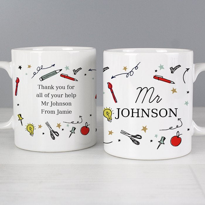 Personalised School Teachers Mug - Myhappymoments.co.uk