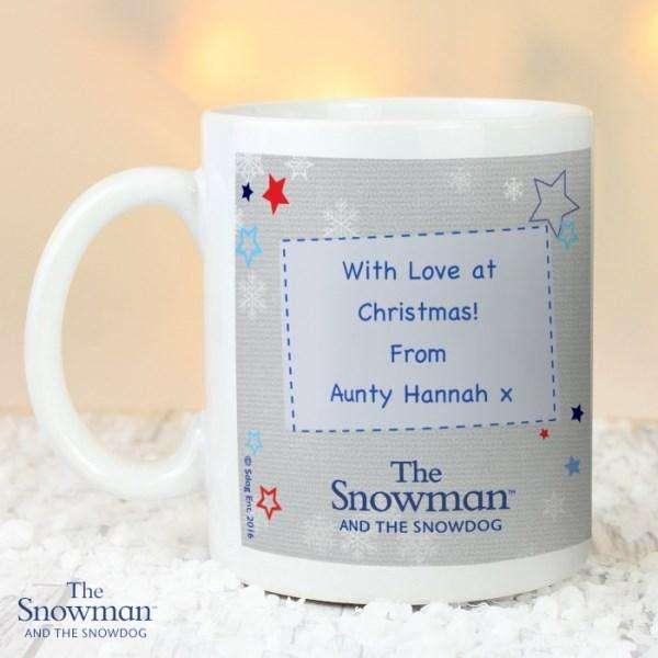 Personalised The Snowman and the Snowdog Merry Christmas Mug - Myhappymoments.co.uk