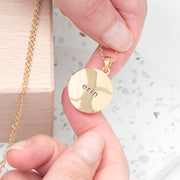 Personalised Round Photo Locket Necklace - Gold Plated