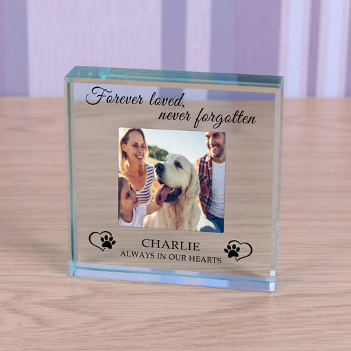 Personalised Dog Memorial Glass Token - Always In My Hearts