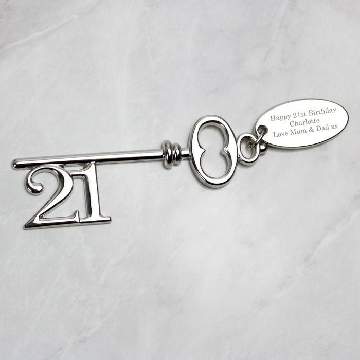 Personalised 21st Birthday Key