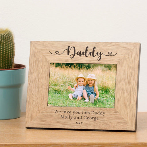 Personalised Daddy Wood Photo Frame