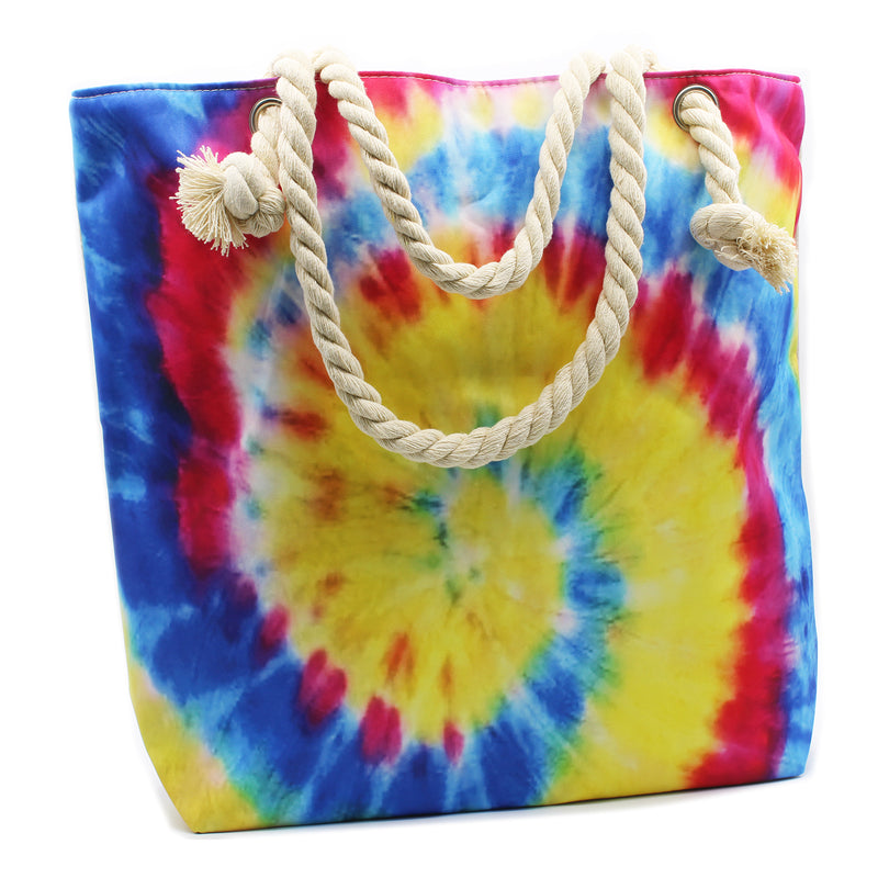 Psychedelic Splash Beach Bag - Sunburst Dream
