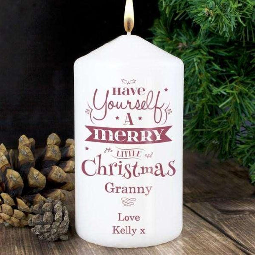 Personalised Have Yourself A Merry Little Christmas Candle - Myhappymoments.co.uk
