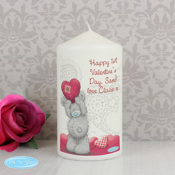 Personalised Me To You Heart Candle - Myhappymoments.co.uk