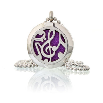 Aromatherapy Diffuser Necklace - Music Notes 25mm