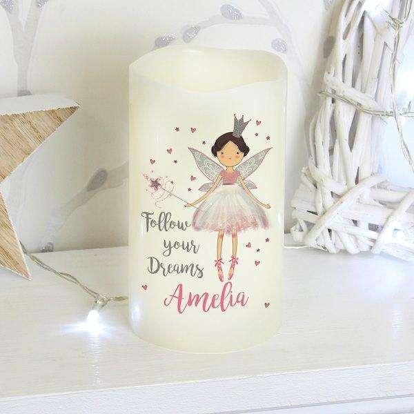 Personalised Fairy Princess Nightlight LED Candle - Myhappymoments.co.uk
