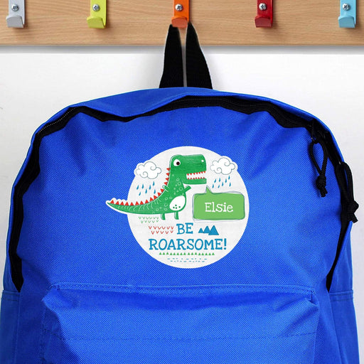 Personalised Be Roarsome Dinosaur Backpack - Myhappymoments.co.uk