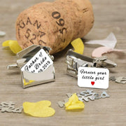 Personalised Father of the Bride Forever Your Little Girl Envelope Cufflinks - Myhappymoments.co.uk