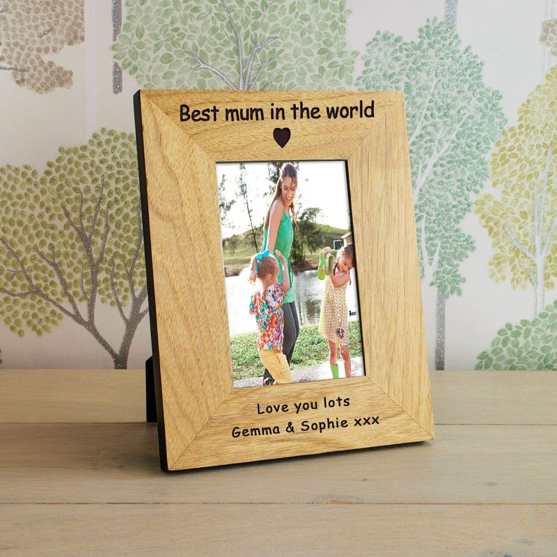 Personalised Best Mum In The World Photo Frame - Myhappymoments.co.uk