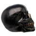 Metallic Black Skull Ornament