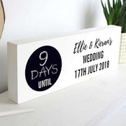 Personalised Countdown Wooden Block Sign - Myhappymoments.co.uk