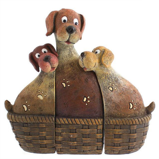 Dog Family In Basket Ornament