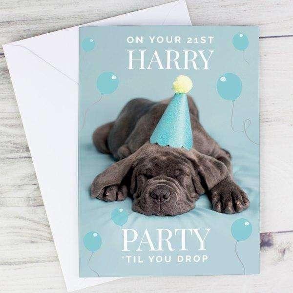 Personalised Rachael Hale 'Party 'Til You Drop' Card - Myhappymoments.co.uk