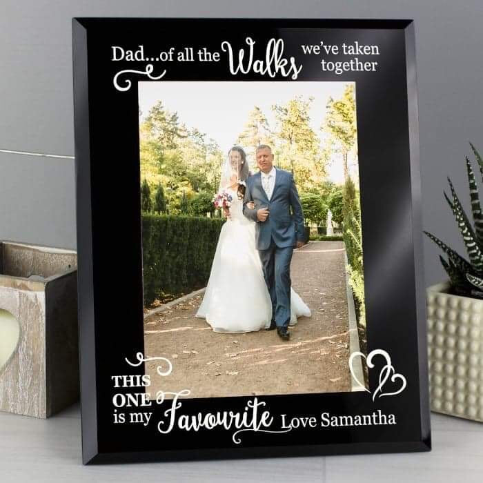 Personalised Dad Of All The Walks We’ve Taken Glass Photo Frame - Myhappymoments.co.uk