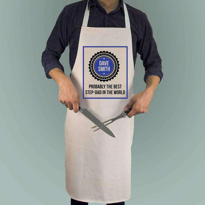 Probably The Best Step Dad In The World Personalised Apron - Myhappymoments.co.uk