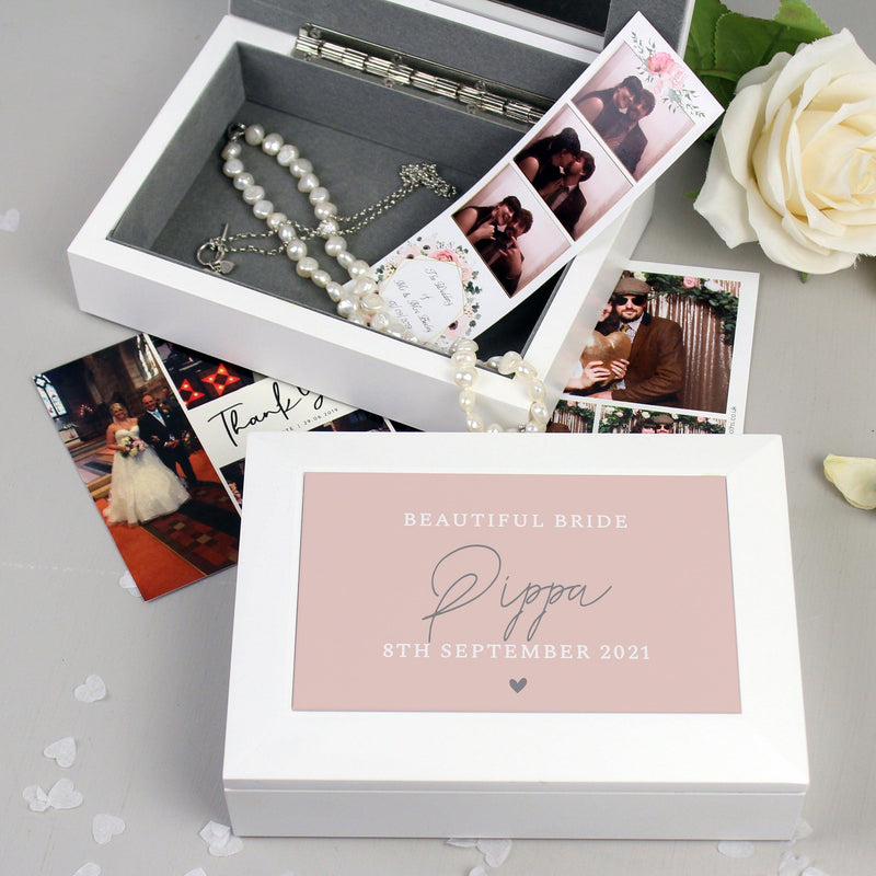 Personalised Free Text Wooden Jewellery Box